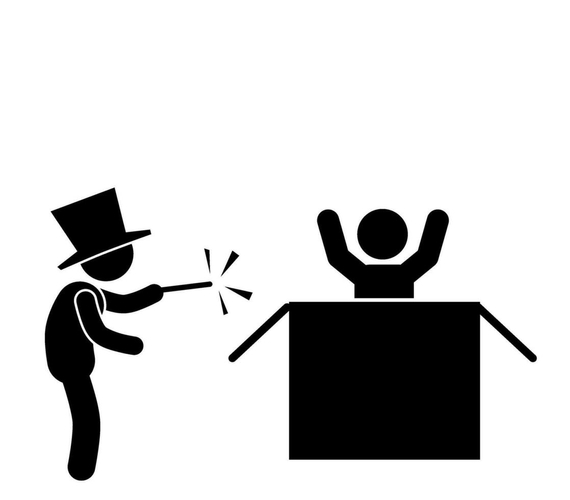 magic show. magician, magic, spell, trick vector