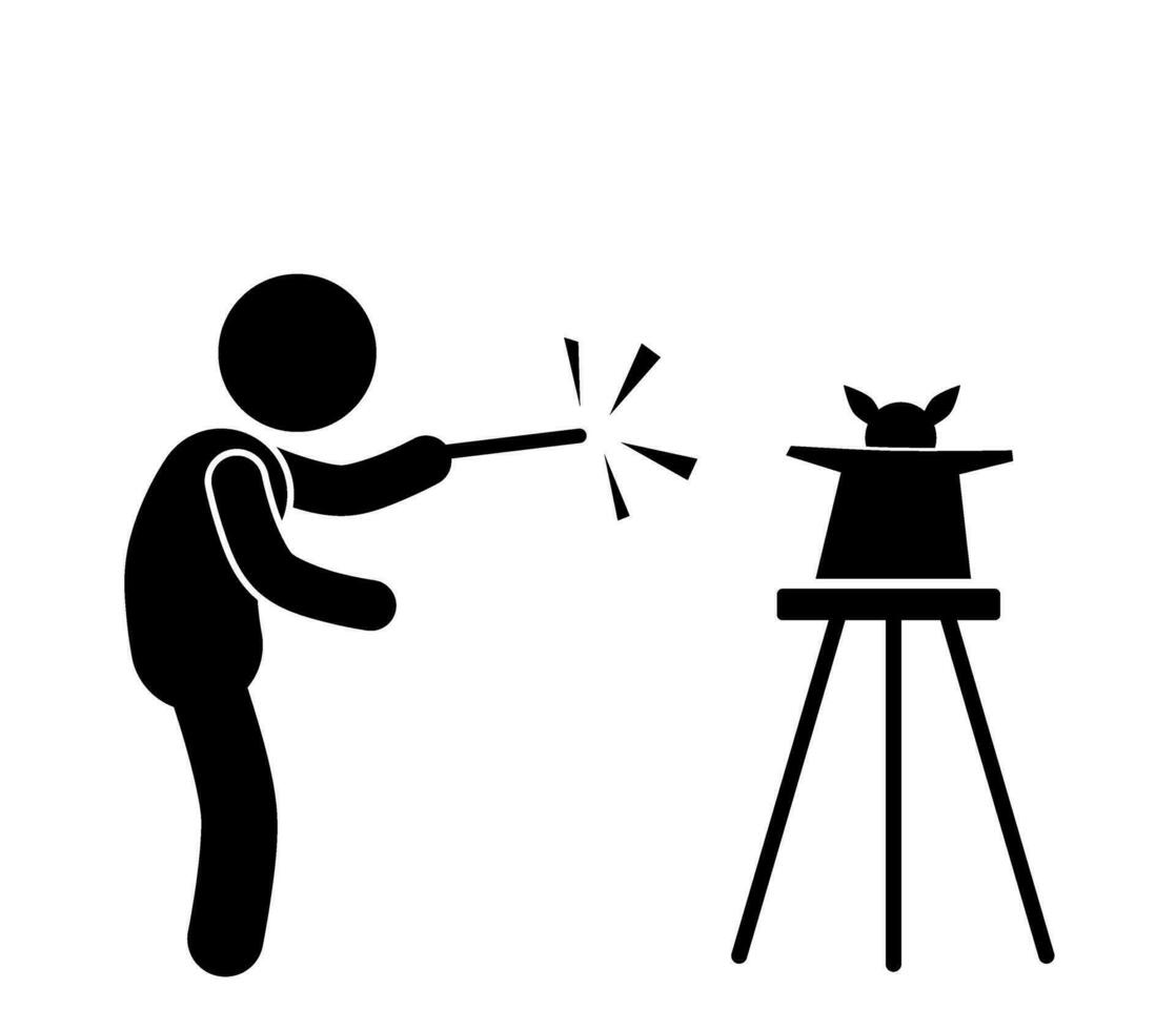 magic show. magician, magic, spell, trick vector