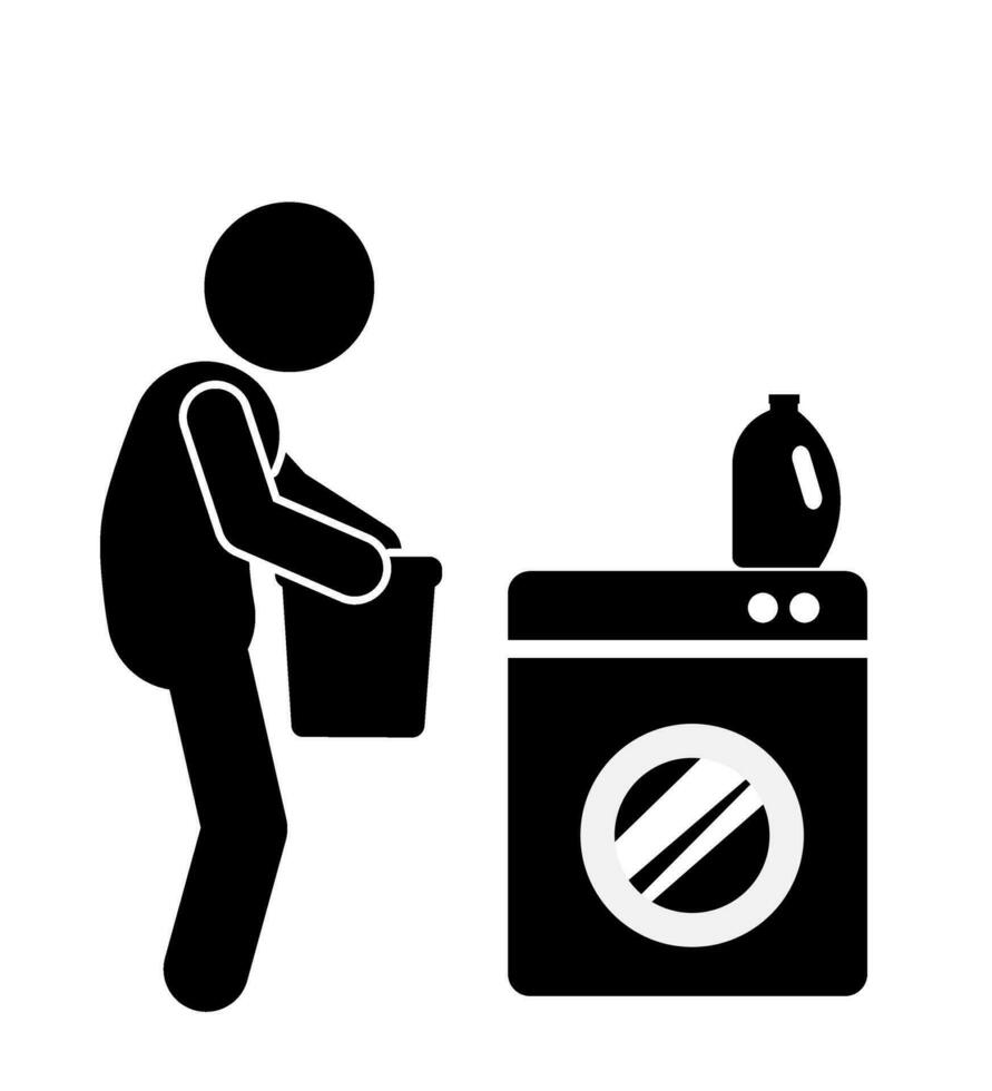 Laundry Iconography,Navigating Washing Clothes Symbols vector