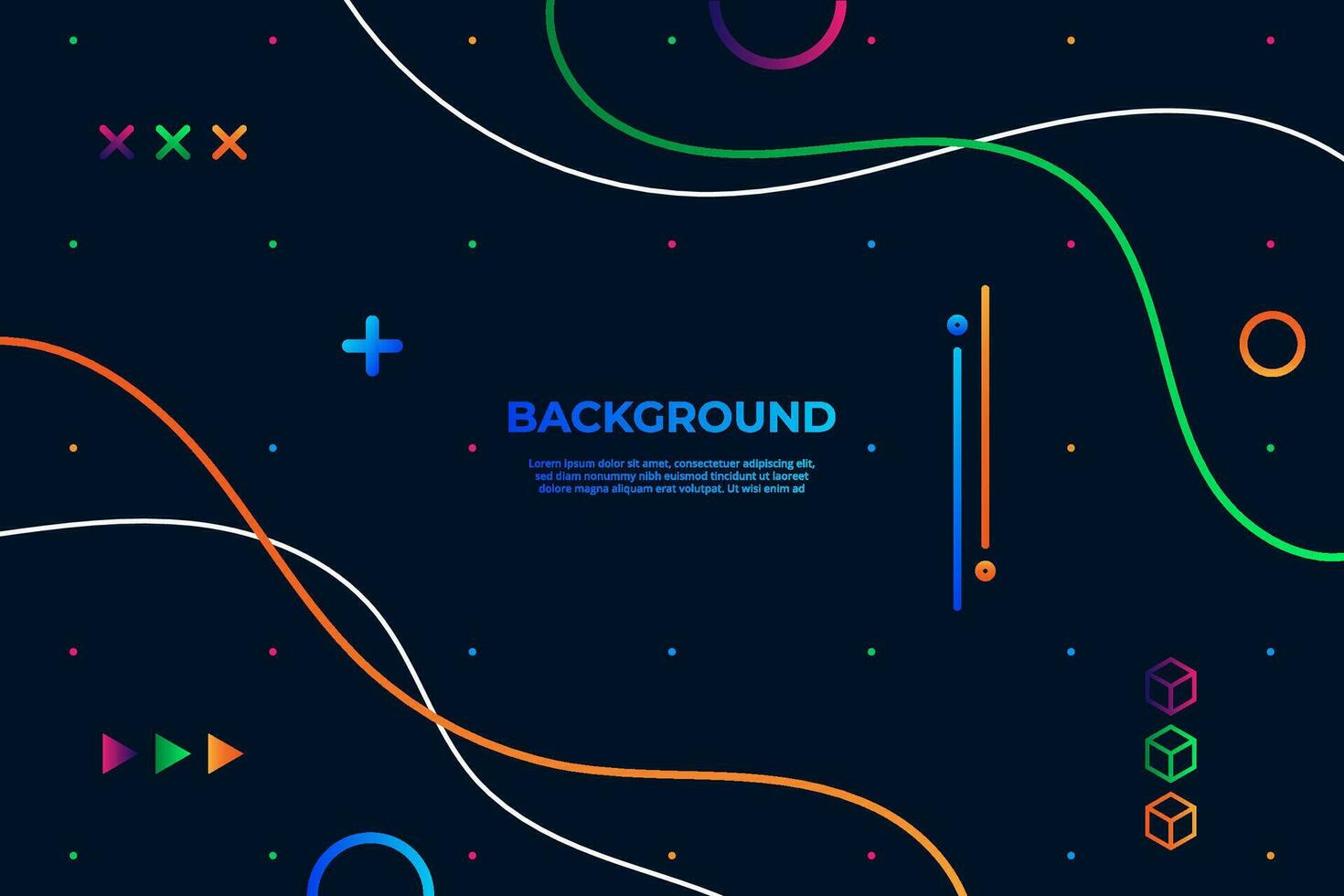Dark blue background in memphis style vector