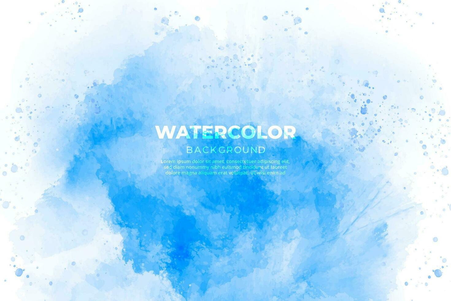 Blue watercolor splash background vector