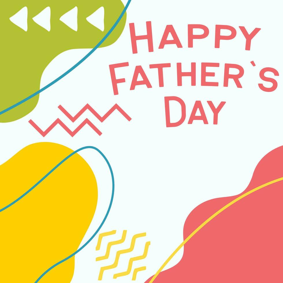 Father's Day poster or banner template vector