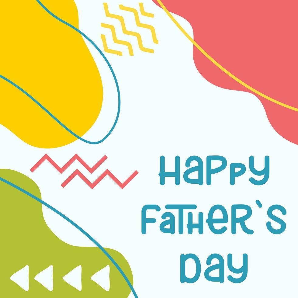 Father's Day poster or banner template vector