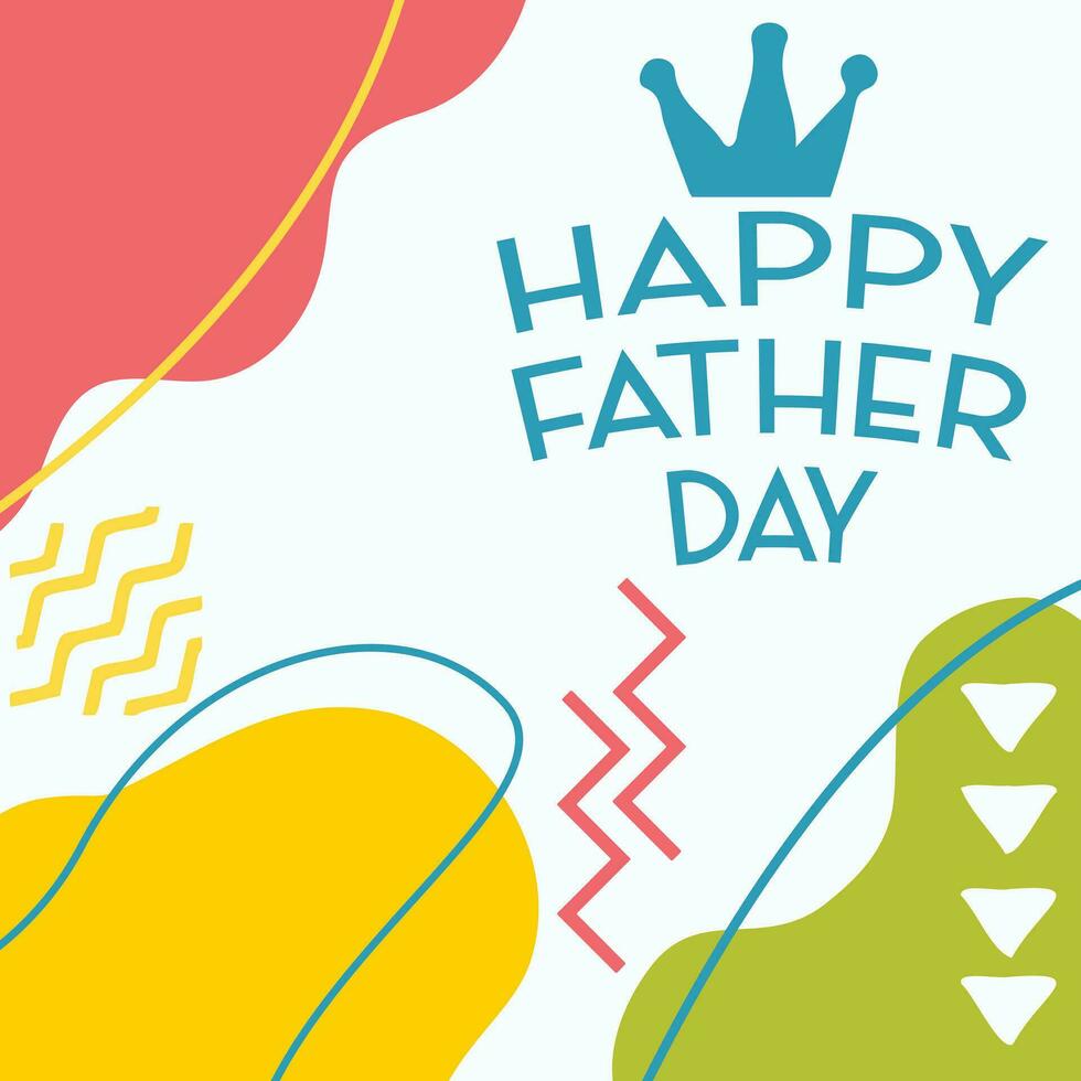 Father's Day poster or banner template vector