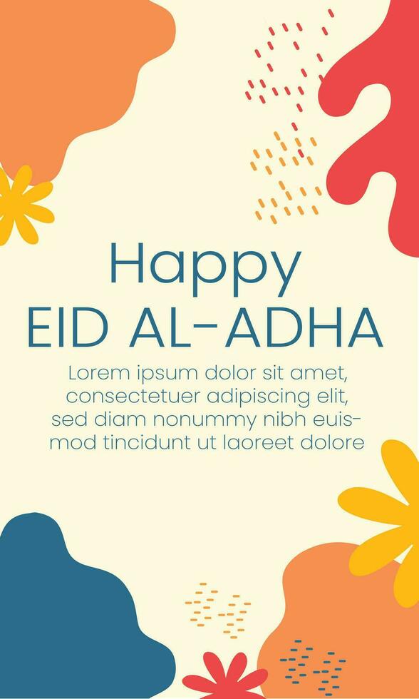 Set Social media post template of Eid al adha event. vector