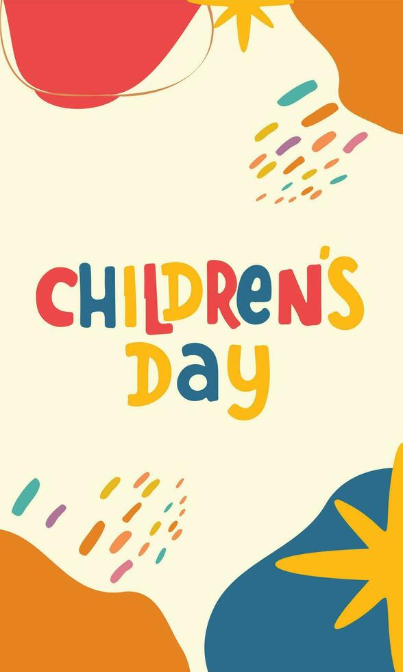 children's day composition vector design