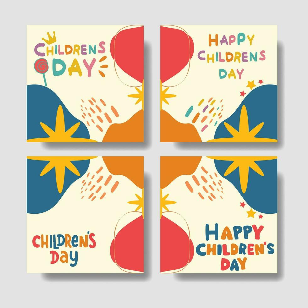 children's day composition vector design