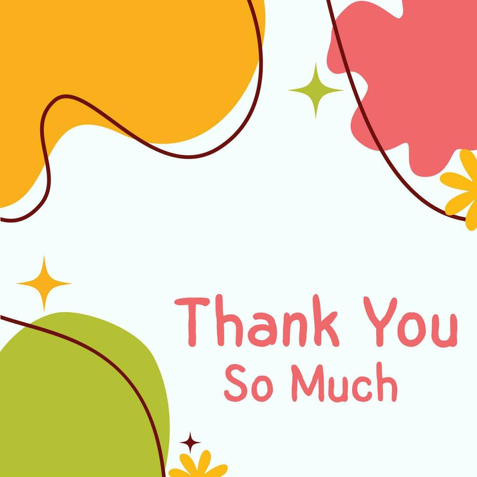 thank you for social media post Suitable for story banner flyer and web internet ads vector