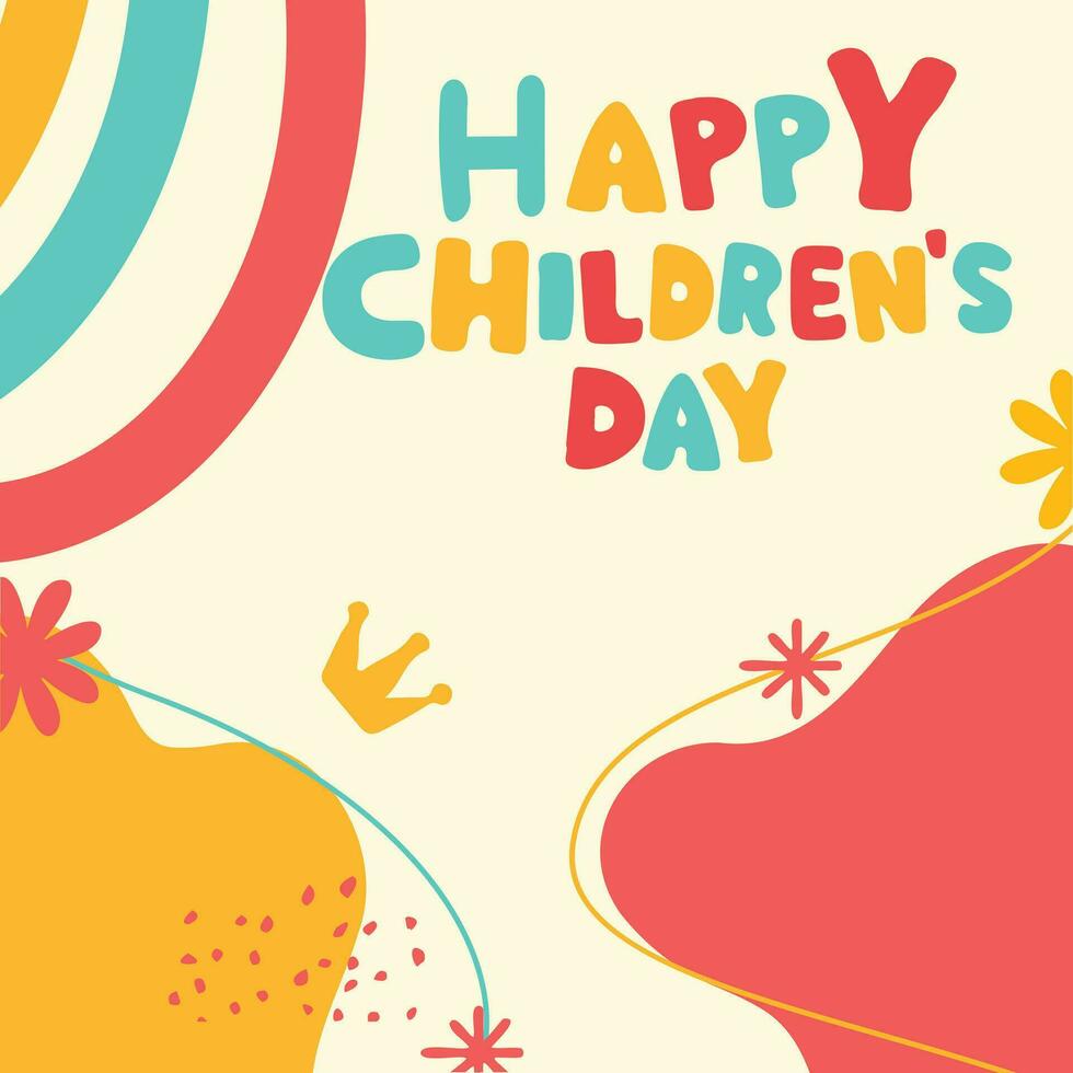 children's day composition vector design