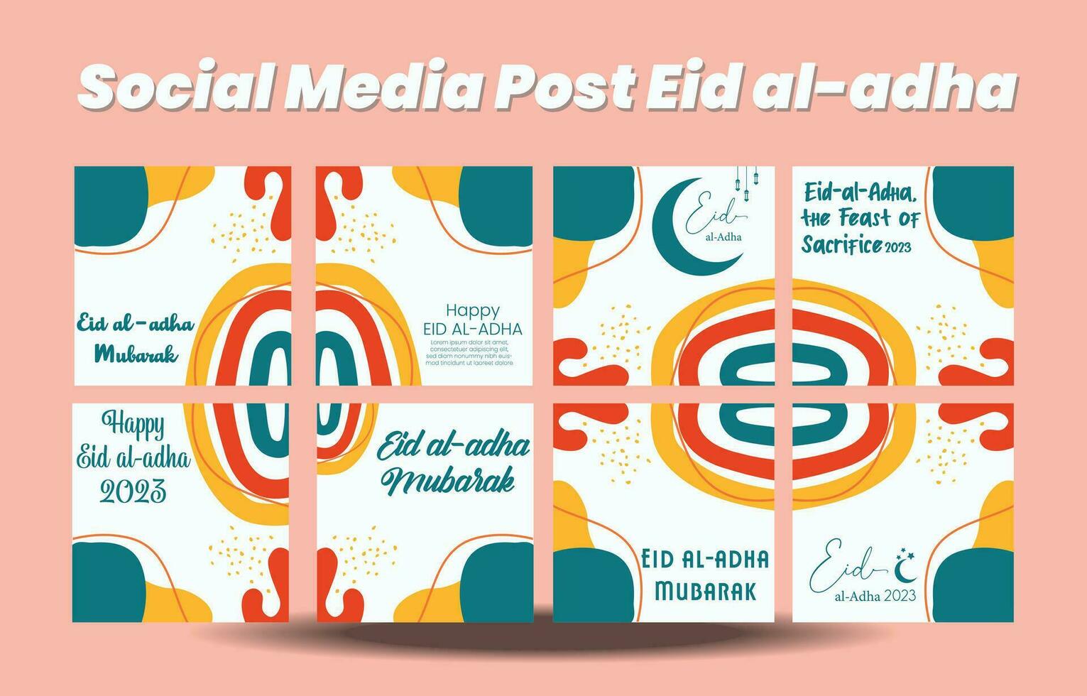 Eid al adha 2023 background design vector