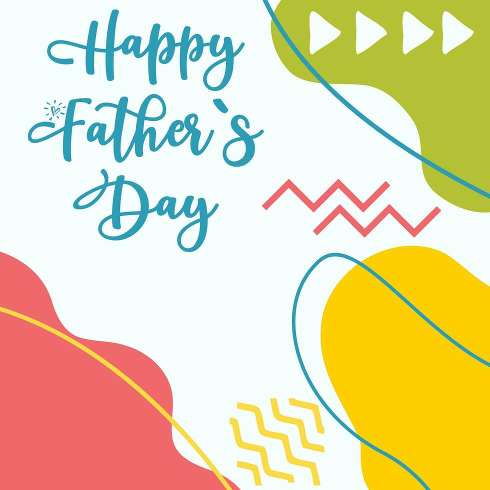 Father's Day poster or banner template vector