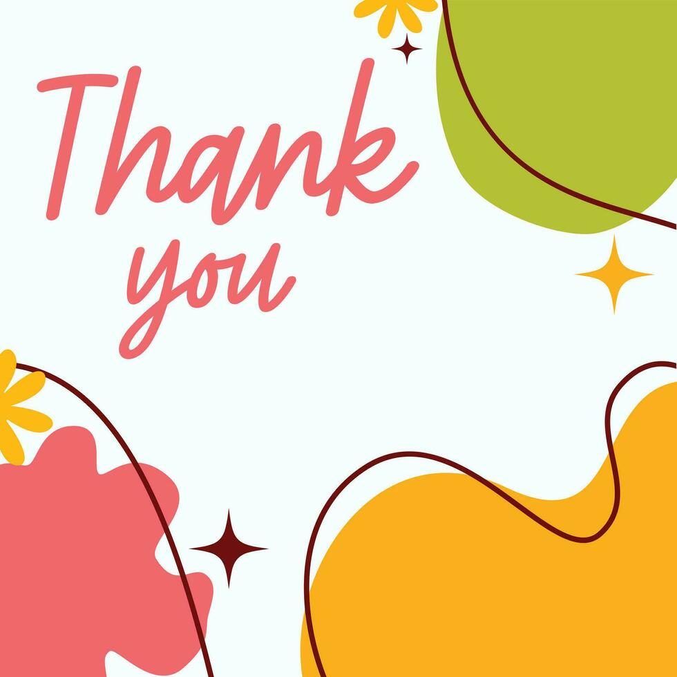 thank you for social media post Suitable for story banner flyer and web internet ads vector