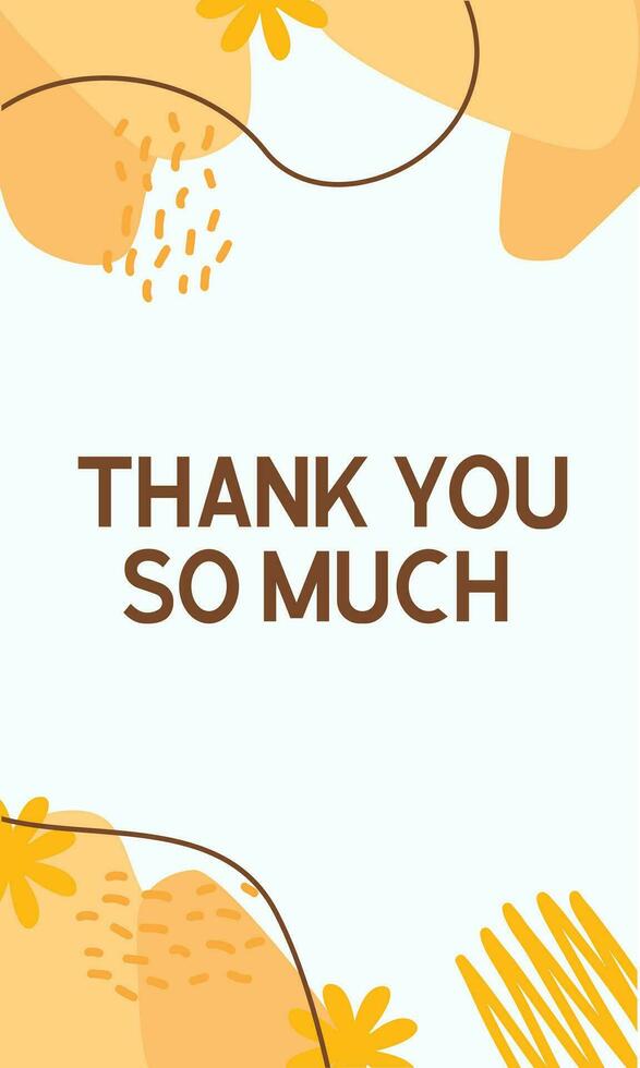 thank you for social media post Suitable for story banner flyer and web internet ads vector