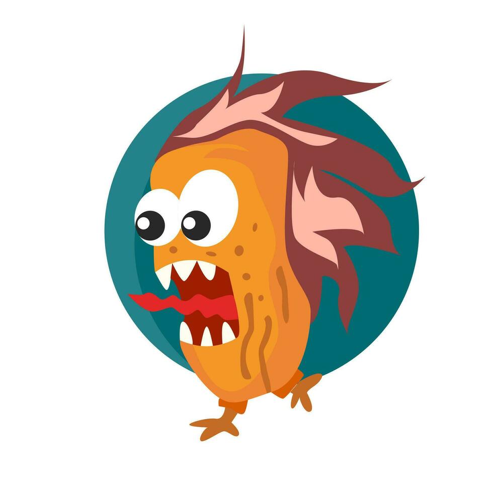 vector design of cute monster illustration character