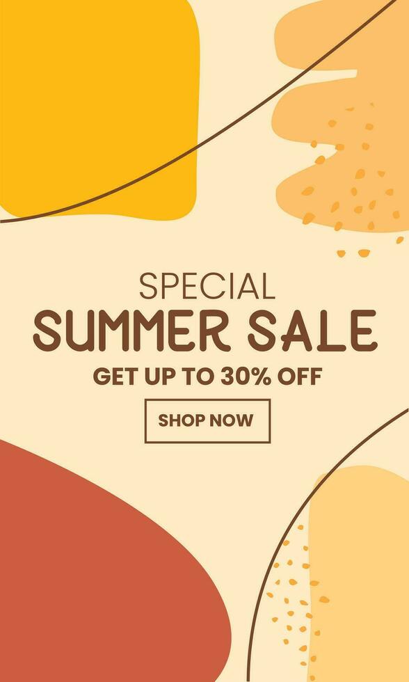 Summer Sale minimalist square banner template. Suitable for social media posts, flyer,backgroud and web internet ads vector