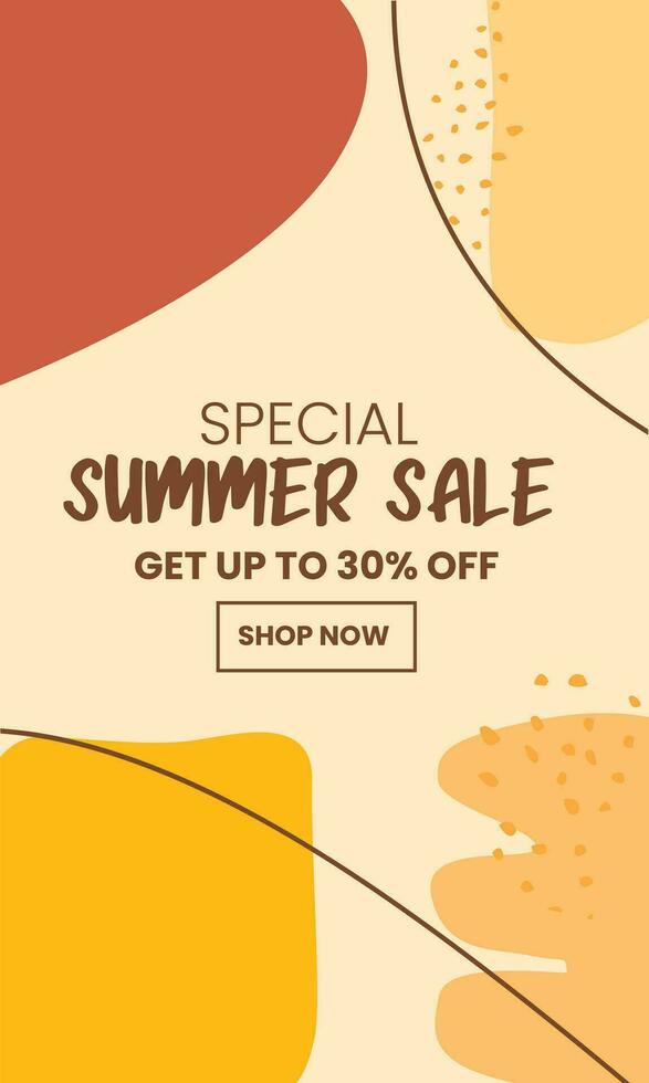 Summer Sale minimalist square banner template. Suitable for social media posts, flyer,backgroud and web internet ads vector