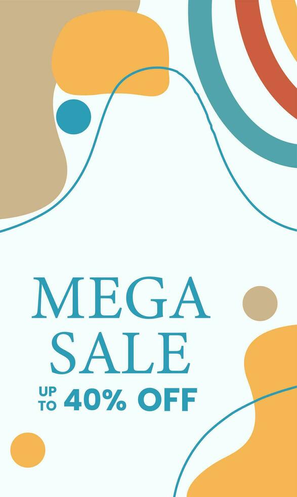 mega sale minimalist square banner template. Suitable for social media posts, flyer,backgroud and web internet ads vector