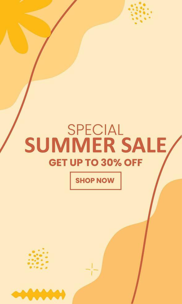 Summer Sale minimalist square banner template. Suitable for social media posts, flyer,backgroud and web internet ads vector