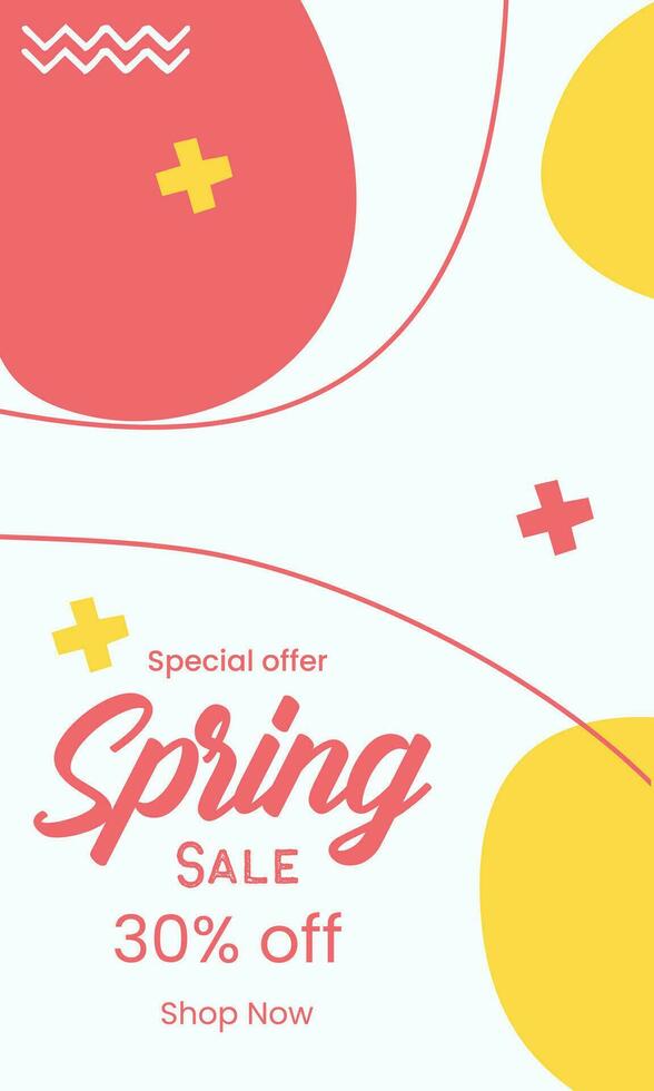 Spring Sale minimalist square banner template. Suitable for social media posts, flyer,backgroud and web internet ad vector