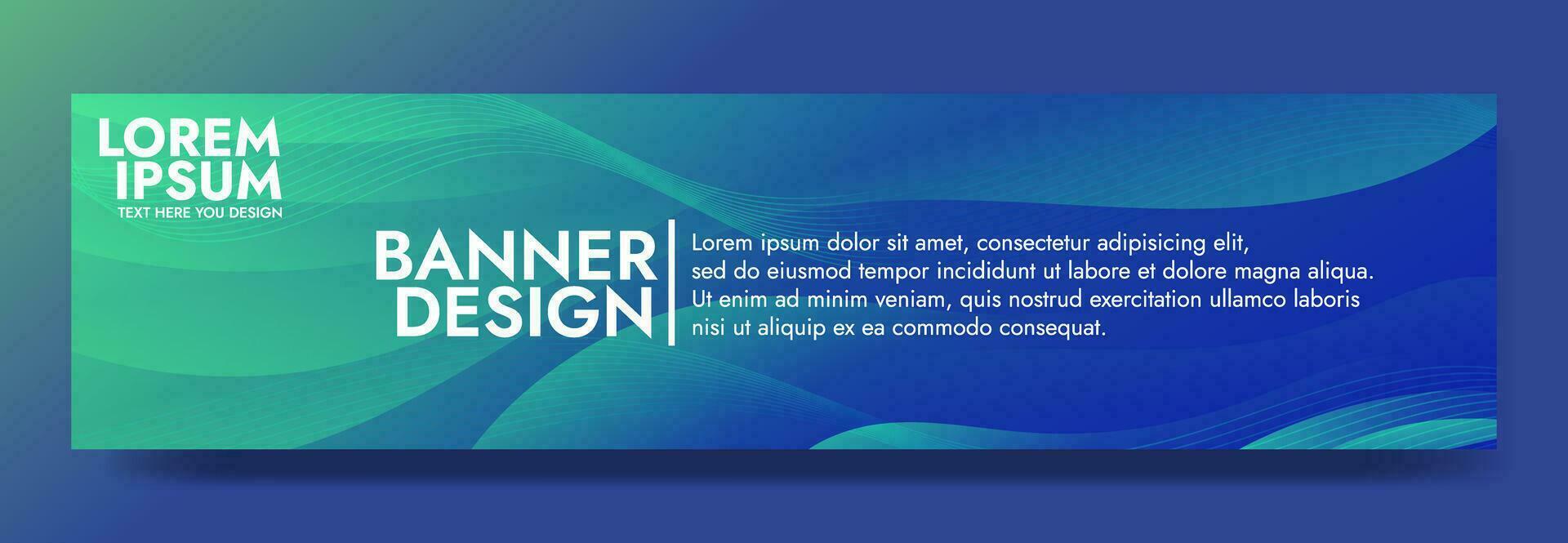 Abstract Gradient Green blue liquid Wave Banner Template vector