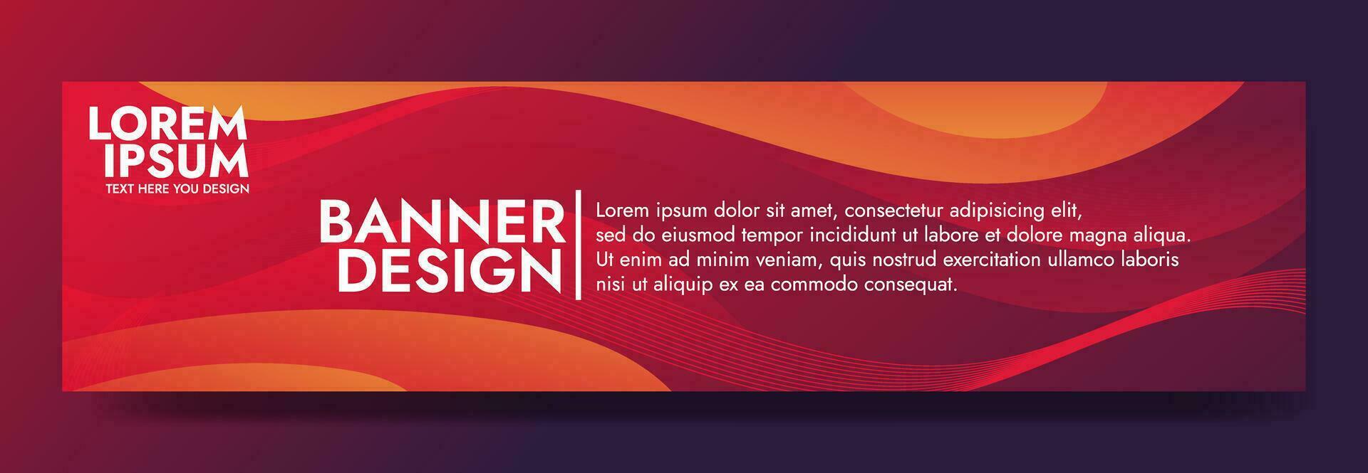 Abstract Gradient red orange liquid Wave Banner Template vector