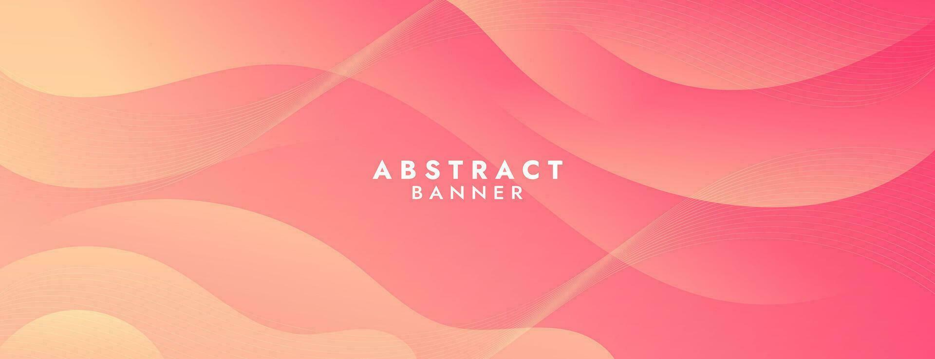 Abstract Gradient pink yellow liquid Wave Background vector