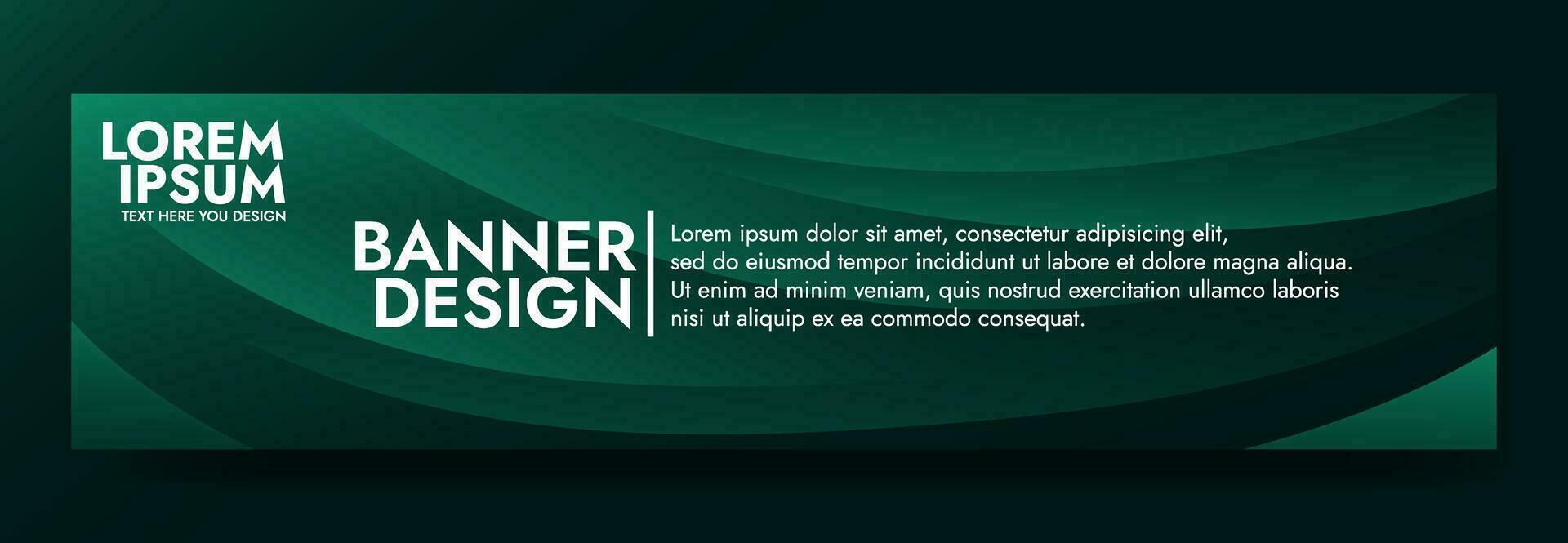 Abstract Gradient dark green liquid Wave Banner Template vector