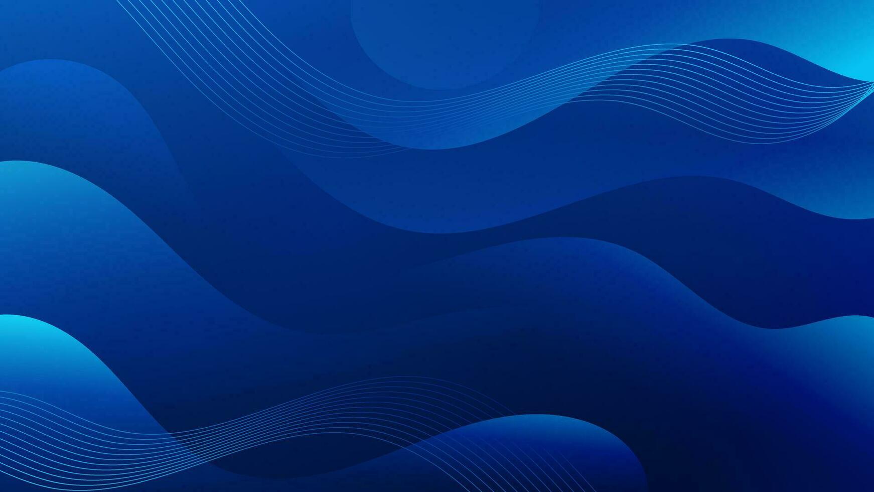 Abstract Gradient dark blue liquid Wave Background vector