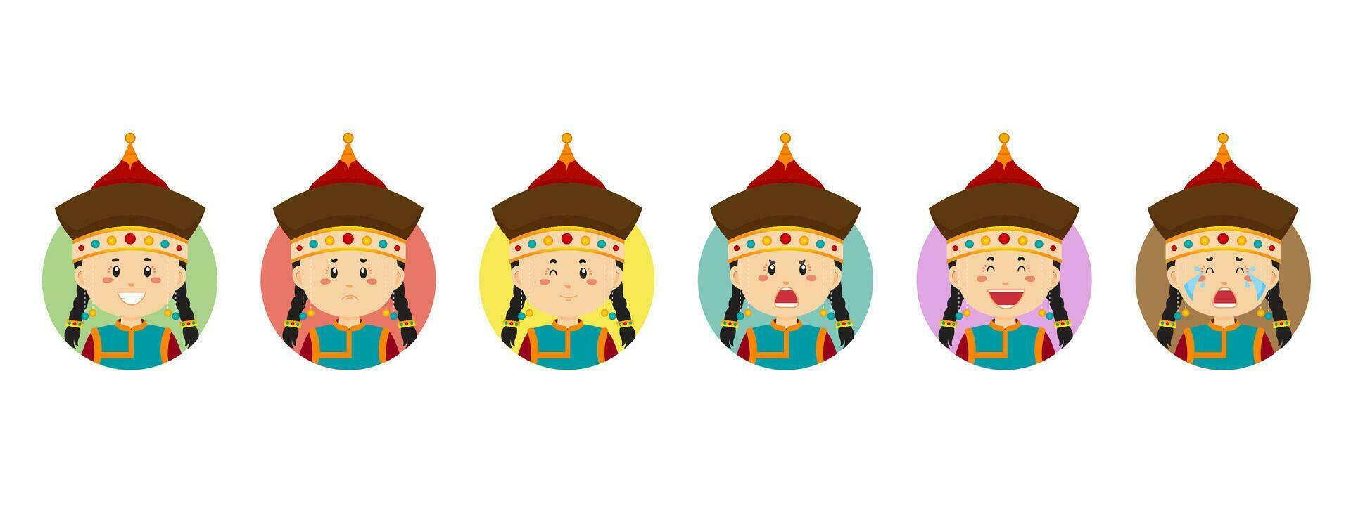 Avatar of a Mongolia Character vector