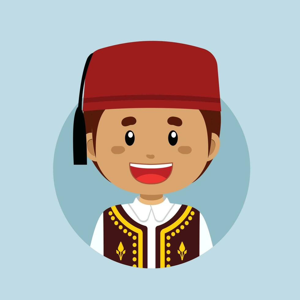 avatar de un argelino personaje vector