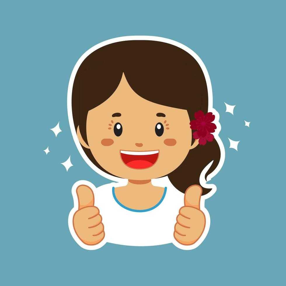 Happy Argentina Character Sticker vector