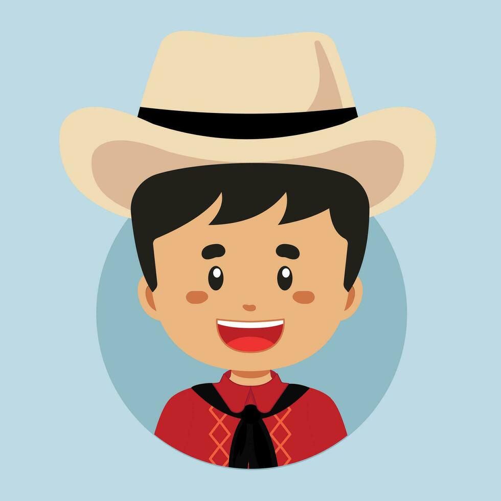 avatar de un paraguay personaje vector