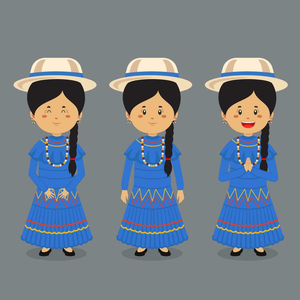 Honduras Character with Various Expression vector