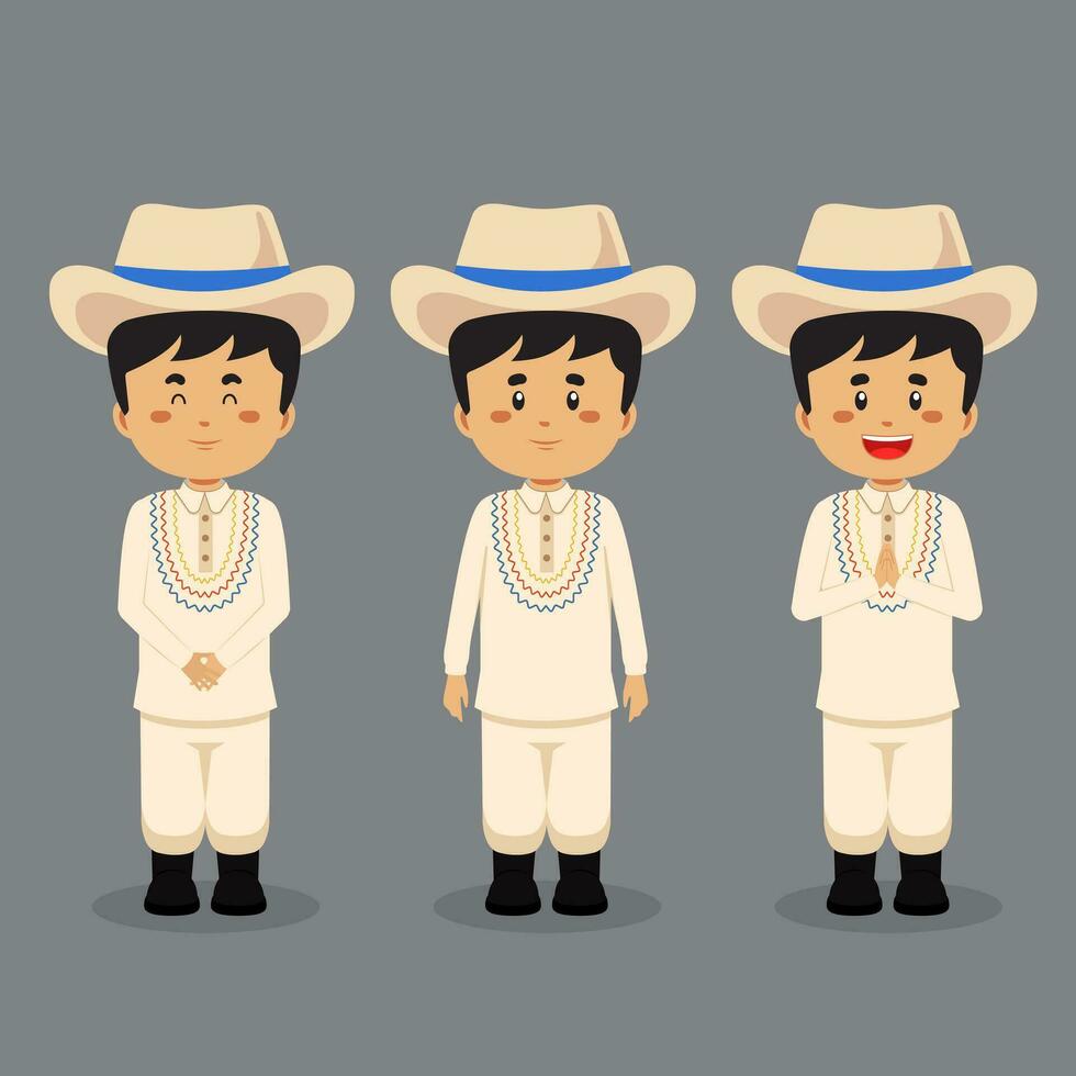 Honduras Character with Various Expression vector