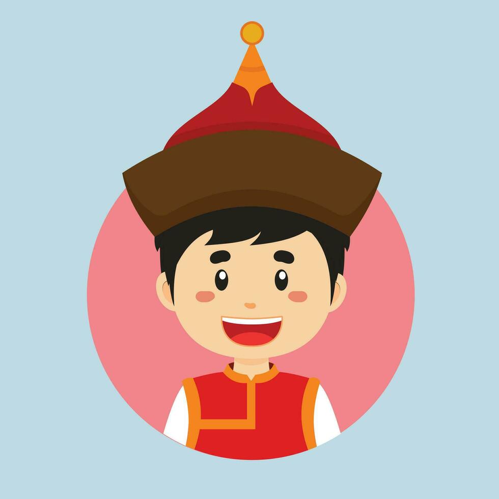 avatar de un Mongolia personaje vector