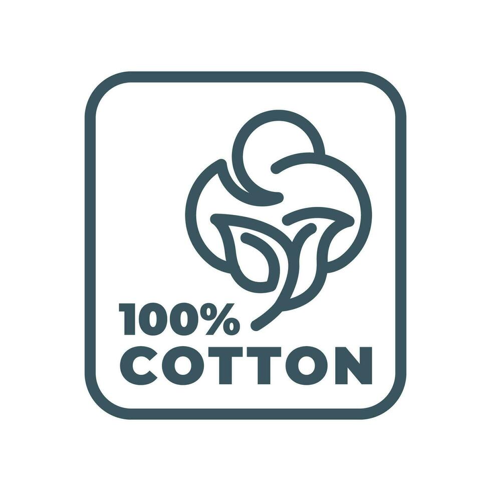 100 percent cotton concept illustration line icon design editable vector eps10