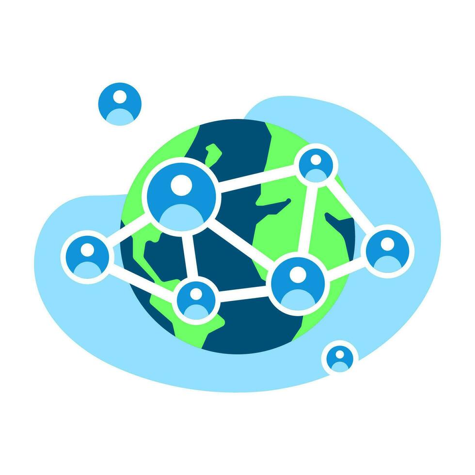 connect with people in the world concept illustration flat design vector eps10. modern graphic element for landing page ui, infographic, icon