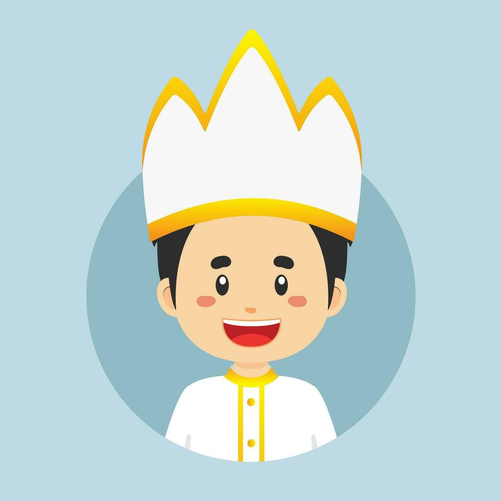 avatar de un norte sulawesi personaje vector