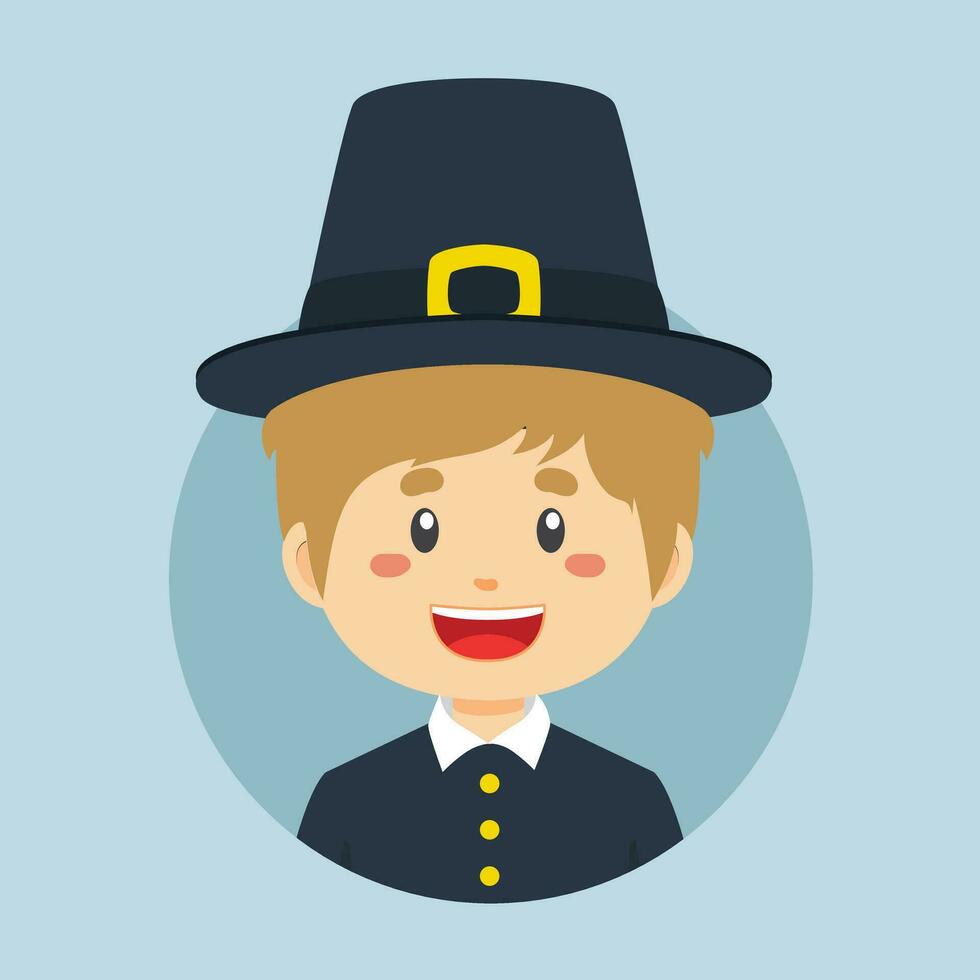 Avatar of a Thanksgiving Character vector