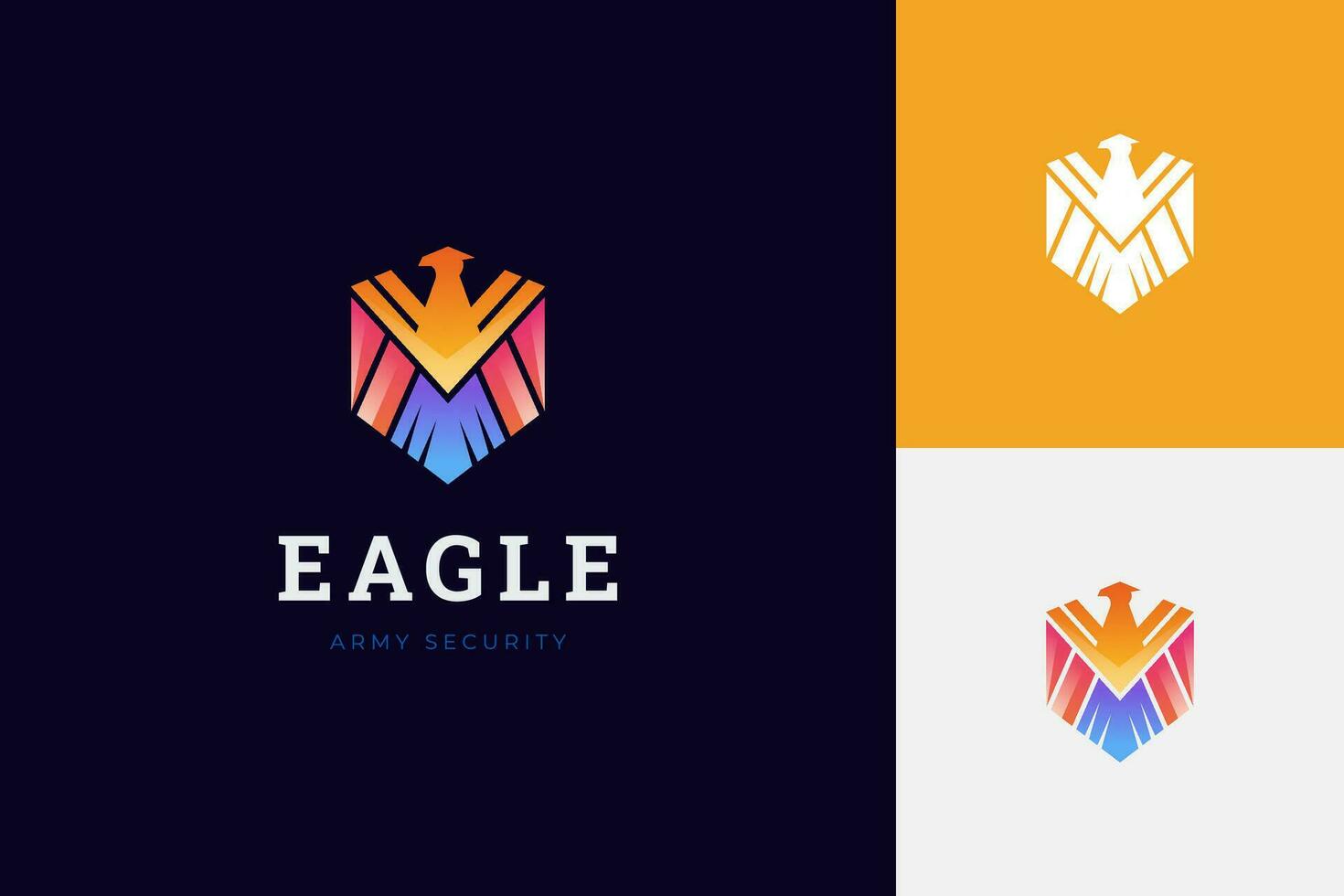 eagle shield logo design, phoenix vector emblem logo element, bird falcon vector wings logo template