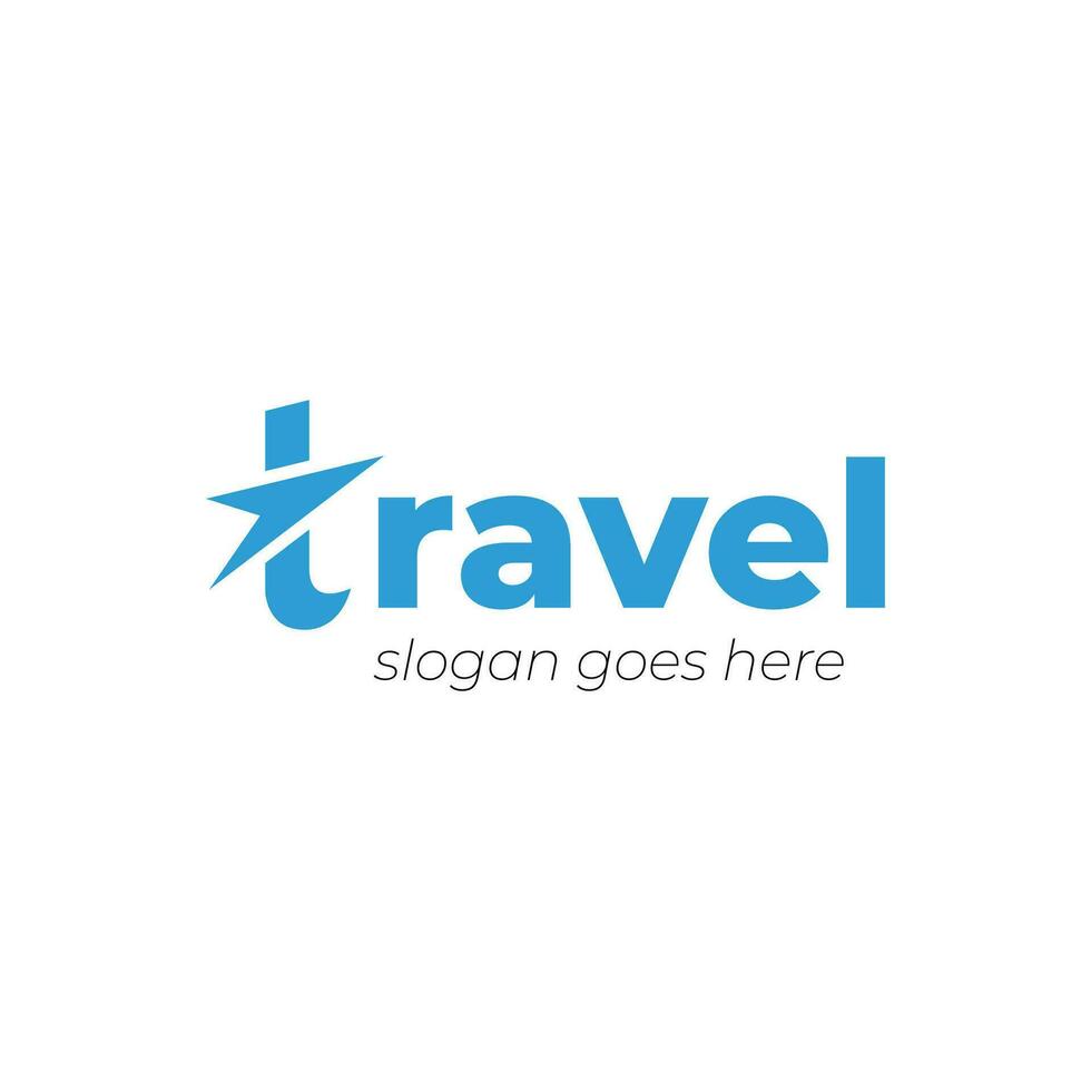 paper airplane travel logo type vector