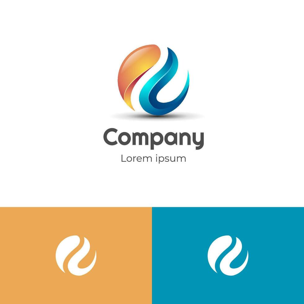 Sphere Circle abstract Corporate logo design, initial letter e circle technology logo icon design vector