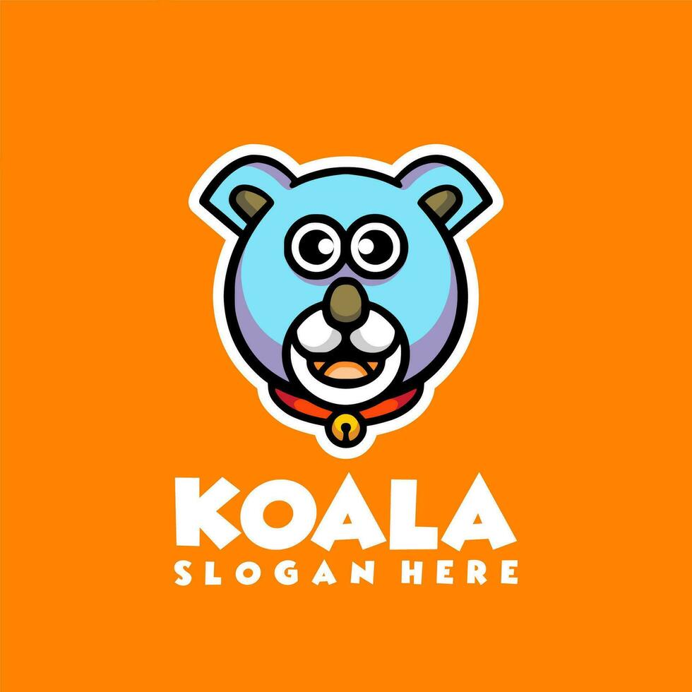 Koala head mascot vector