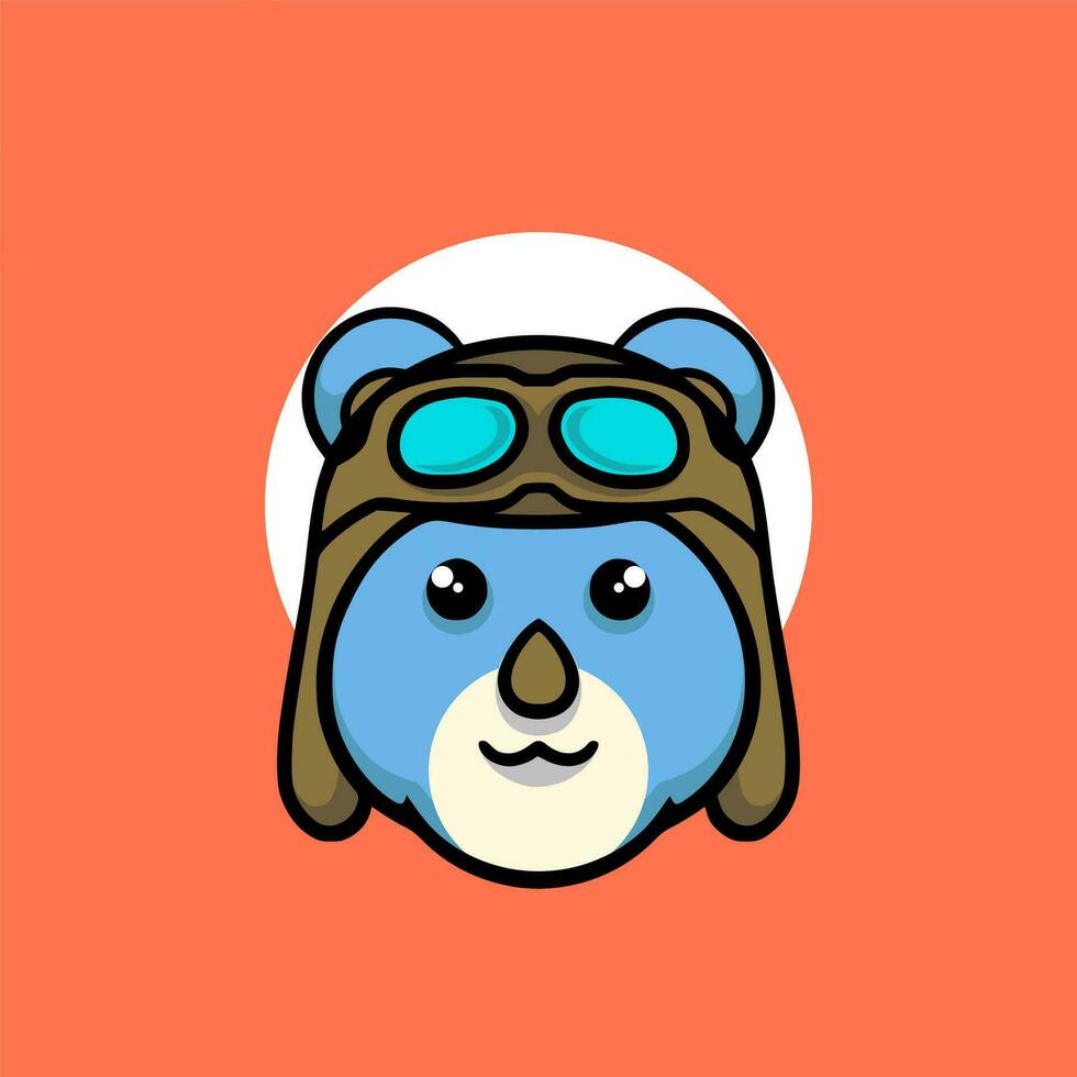 coala piloto mascota logo vector