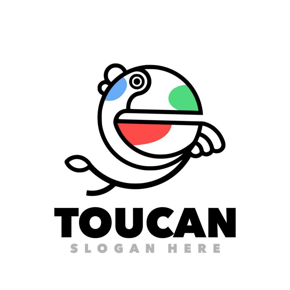 Toucan line art vector