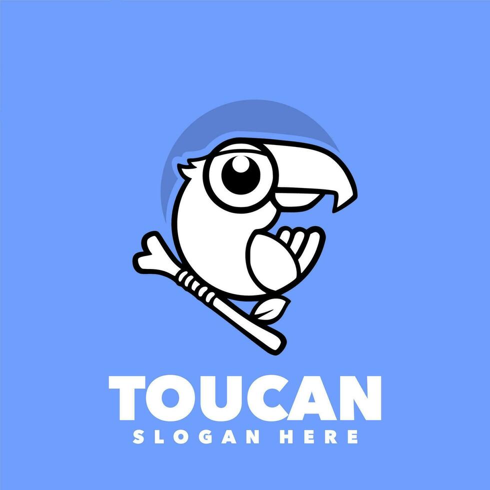 Toucan line art vector