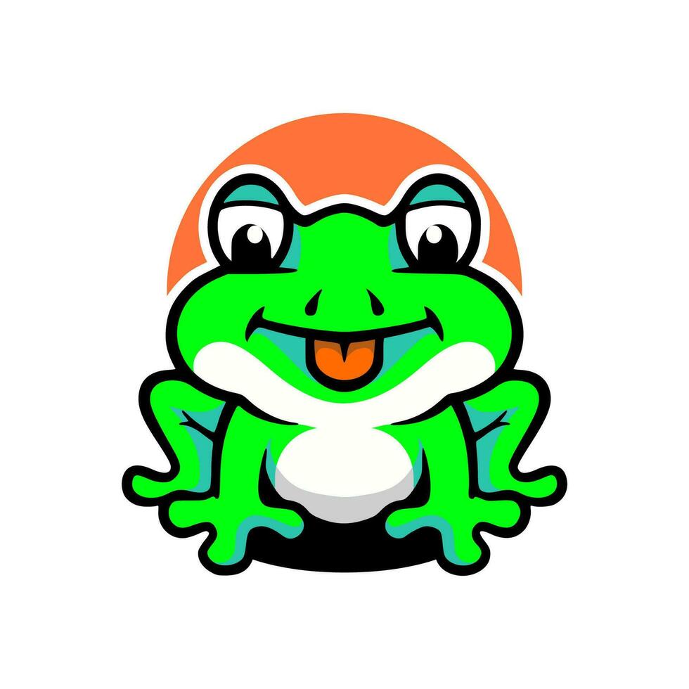 Frog funny mascot vector