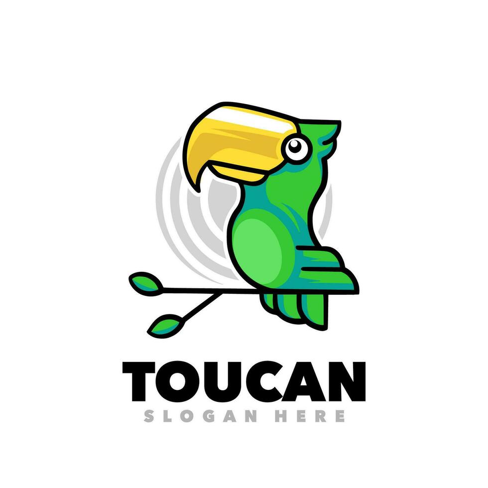 Toucan cartoon mascot vector