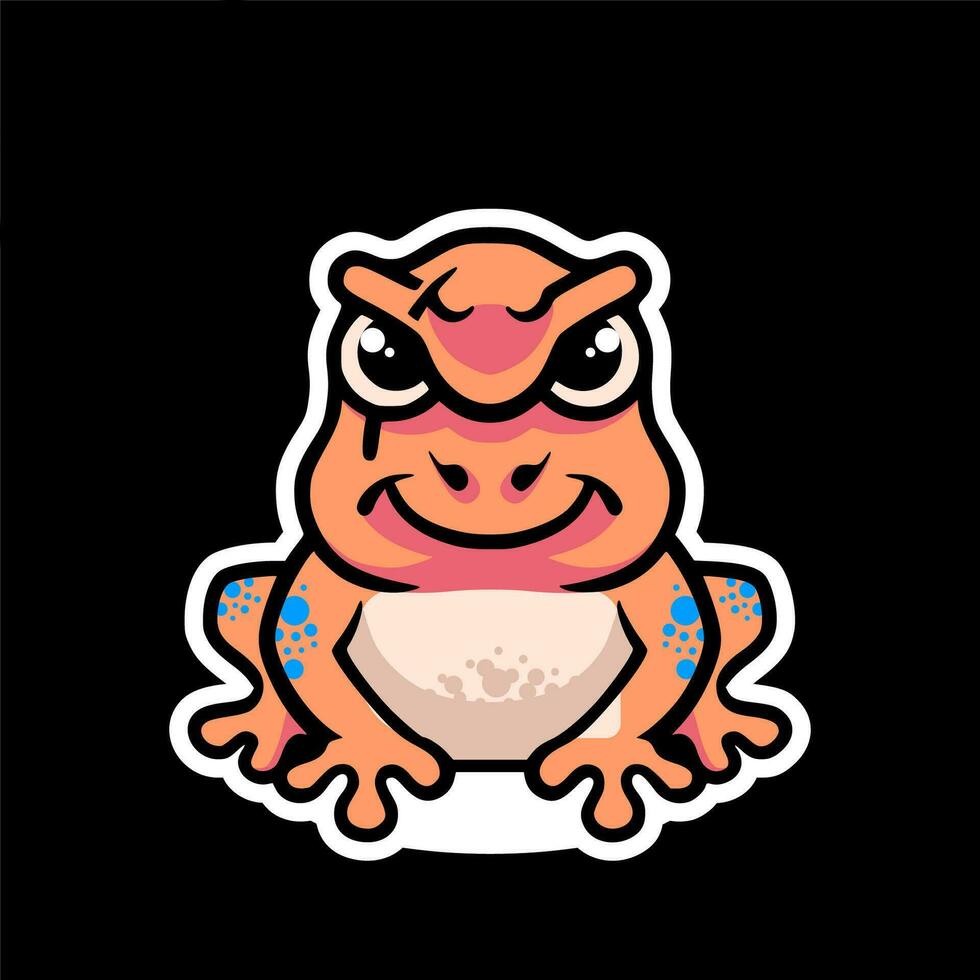 rana mascota dibujos animados vector