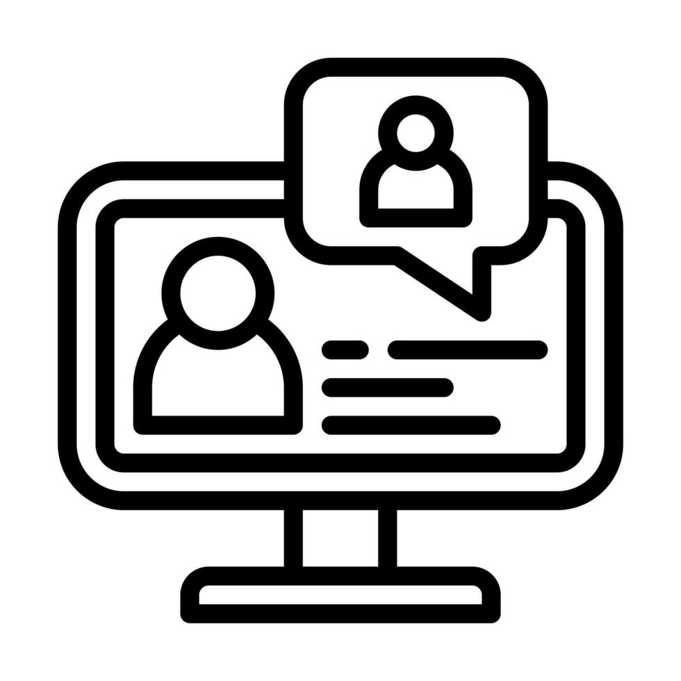 conference line icon vector